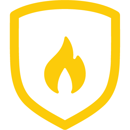 Shield and Flame Icon