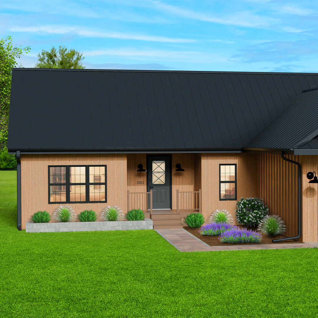 Woodgrain house render